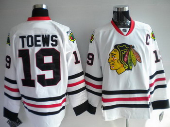 Chicago Blackhawks 19 Janathan Toews white