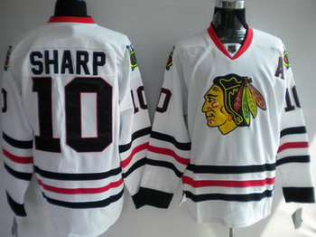 Chicago Blackhawks 10 Patrick Sharp white