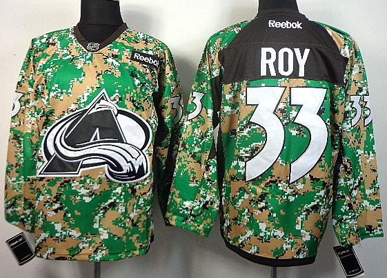 Cheap Colorado Avalanche 33 Patrick Roy Camo NHL Hockey Jersey For Sale
