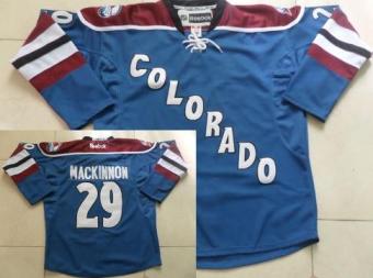 Cheap Colorado Avalanche 29 Nathan MacKinnon Blue NHL Jerseys For Sale