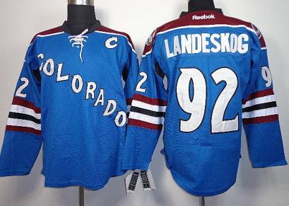 Colorado Avalanche 92 Gabriel Landeskog Blue NHL Jerseys