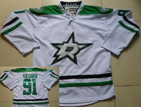 Dallas Stars 91 Tyler Seguin White NHL Jerseys