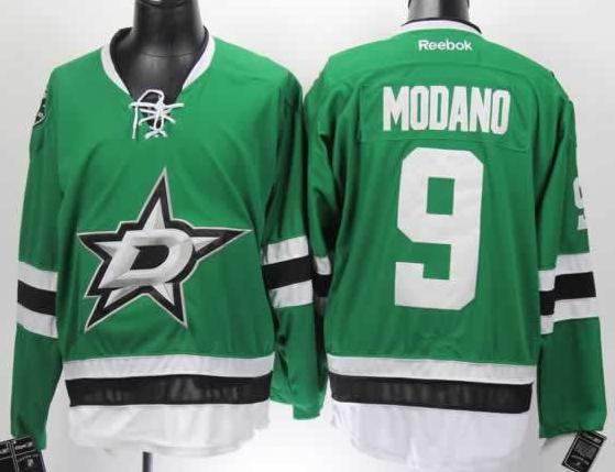 Cheap Dallas Stars 9 Mike Modano 2013 Green NHL Jersey For Sale