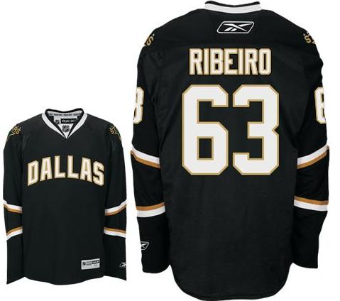 Dallas stars 63 Mike Ribeiro black jersey