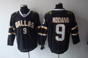 Dallas Stars 9 Mike Modano Black Color Jerseys
