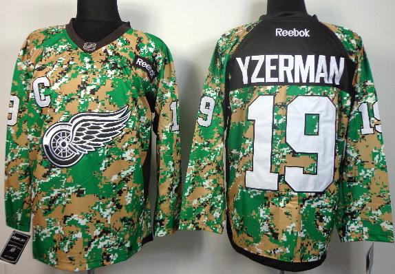 Cheap Detroit Red Wings 19 Steve Yzerman Camo NHL Jerseys For Sale
