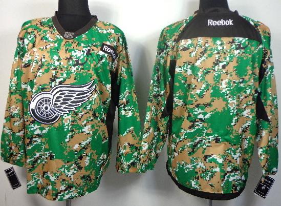 Cheap Detroit Red Wings Blank Camo NHL Jerseys For Sale
