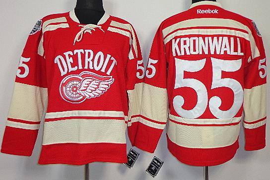 Detroit Red Wings 55 Niklas Kronwall 2014 Bridgestone Winter Classic Red NHL Jerseys
