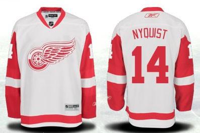 Cheap Detroit Red Wings 14 Gustav Nyquist white NHL Jerseys For Sale
