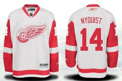 Detroit Red Wings 14 Gustav Nyquist white NHL Jerseys Detroit Red Wings 14 Gustav Nyquist white NHL Jerseys