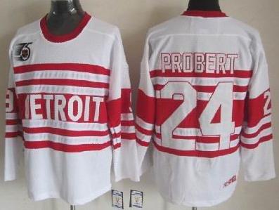 Detroit Red Wings 24# Bob Probert White 75TH CCM NHL Jerseys Detroit Red Wings 24# Bob Probert White 75TH CCM NHL Jerseys