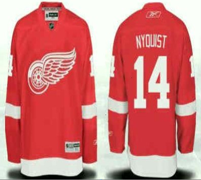 Detroit Red Wings #14 Gustav Nyquist Red NHL Jerseys