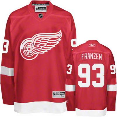 Detroit Red Wings 93 Johan Franzen Red Jerseys