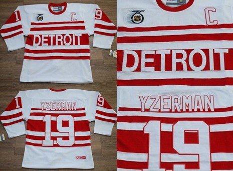 Cheap Detroit Red Wings 19 Steve Yzerman White Jersey CCM For Sale