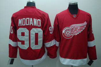 Cheap Detroit Red Wings 90 Modano Red Jerseys For Sale
