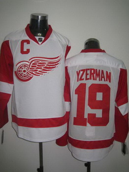 Cheap Detroit Red Wings 19 YZERMAN white Jerseys For Sale