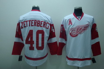 Cheap Detroit Red Wings 40 Zetterberg white Jerseys A patch For Sale