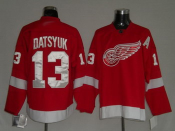 Jerseys Detoit Red Wings 13 Pavel Datsyuk Red A patch
