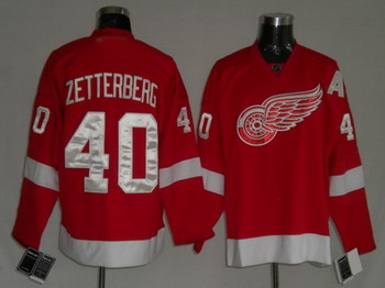 Cheap Detoit Red Wings 40 Henrik Zetterberg Red A patch For Sale