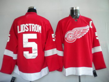 Cheap Deroit Red wings 5 Nicklas Lidstrom red C patch For Sale