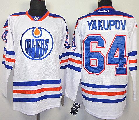 Edmonton Oilers #64 Neil Yakupov White NHL Jerseys