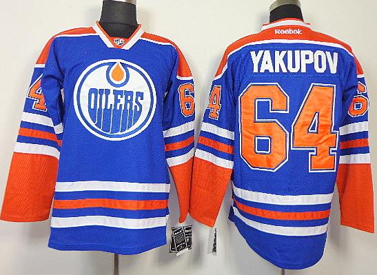 Edmonton Oilers #64 Neil Yakupov Blue NHL Jerseys