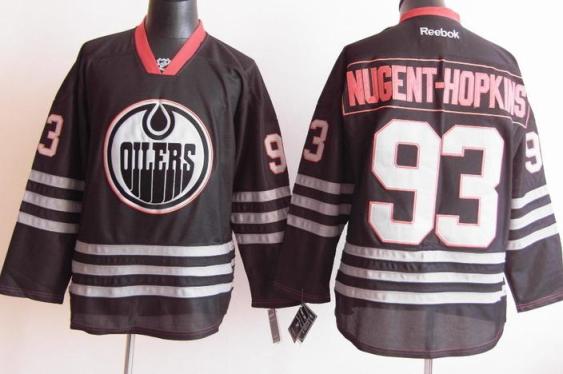 Cheap Edmonton Oilers 93 Ryan Nugent-Hopkins 2012 Black Jerseys For Sale