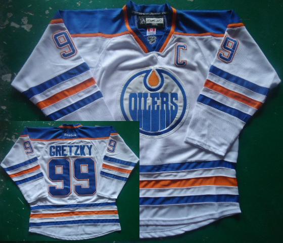 Edmonton Oilers 99 Wayne Gretzky White NHL Jersey