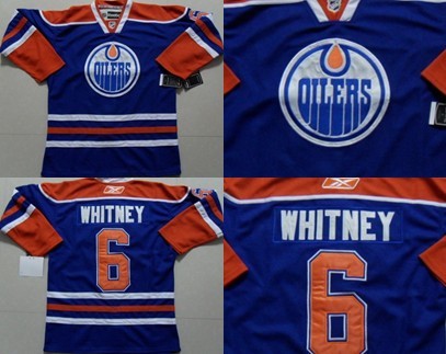 Edmonton Oilers 6 Ryan Whitney Blue NHL Jerseys