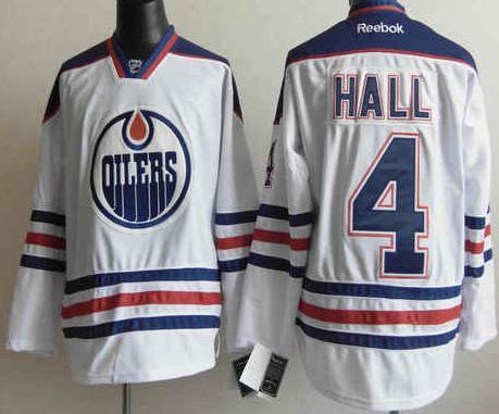 Cheap Edmonton Oilers 4 Hall White NHL Jerseys For Sale