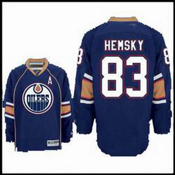 Edmonton Oilers 83 HEMSKY jerseys navy Jerseys