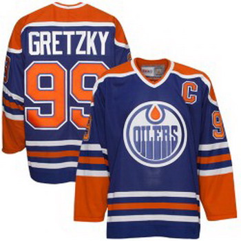 Edmonton Oilers 99 Wayne Gretzky Royal Blue Heroes Jersey