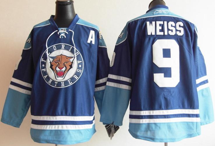 Florida Panthers #9 Stephen Weiss Blue Third NHL Jerseys