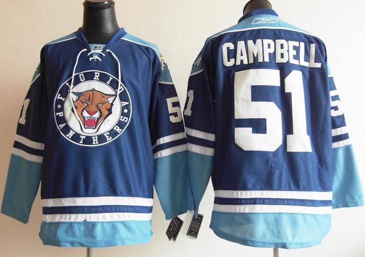 Cheap Florida Panthers #51 Campbell Blue Third NHL Jerseys For Sale