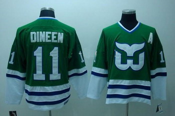 Cheap Hartford Whalers jerseys 11 DINEEN green color Hockey Jerseys For Sale