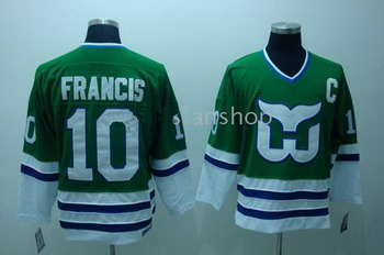 Cheap Hartford Whalers 10 FRANCIS green CCM Hockey Jerseys For Sale