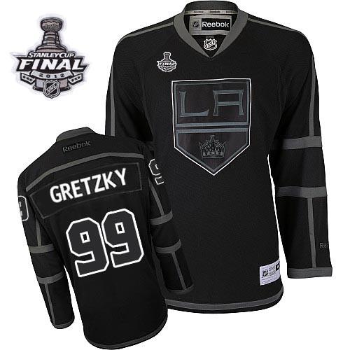 Cheap Los Angeles Kings #99 Wayne Gretzky Black Ice With 2012 Stanley Cup Finals Patch NHL Jerseys For Sale