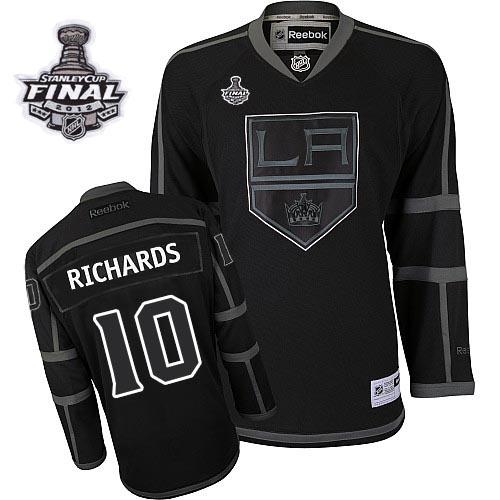 Cheap Los Angeles Kings #10 Mike Richards Black Ice With 2012 Stanley Cup Finals Patch NHL Jerseys For Sale