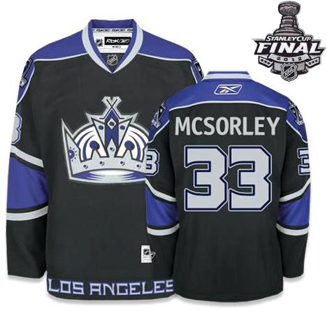 Cheap Los Angeles Kings #33 Martin McSorley Black Third With 2012 Stanley Cup Patch Jersey For Sale