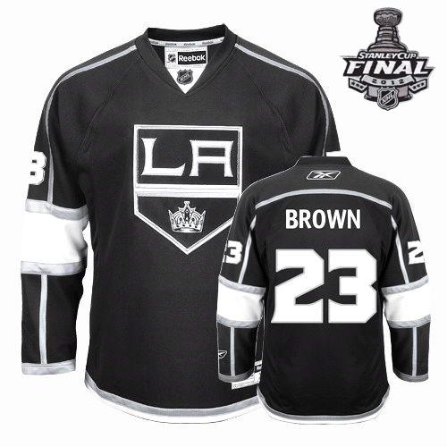 Cheap Los Angeles Kings #23 Dustin Brown Black Home With 2012 Stanley Cup Patch Jersey For Sale