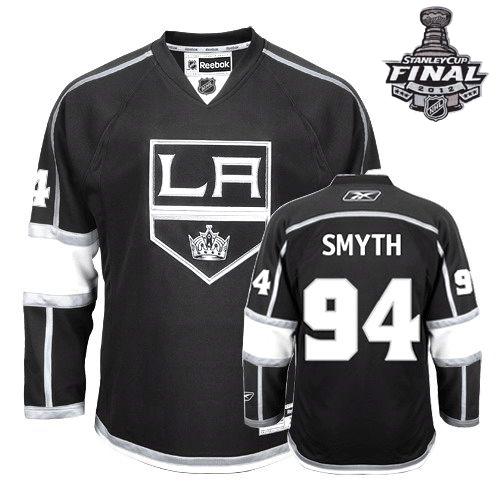 Cheap Los Angeles Kings #94 Ryan Smyth Black Home With 2012 Stanley Cup Patch Jersey For Sale