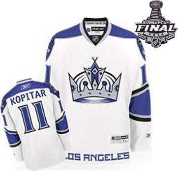Cheap Los Angeles Kings #11 Anze Kopitar White With 2012 Stanley Cup Patch Jersey For Sale