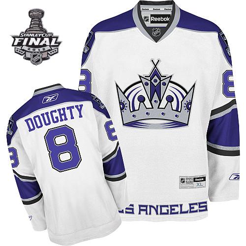 Cheap Los Angeles Kings #8 Drew Doughty White With 2012 Stanley Cup Patch Jersey For Sale