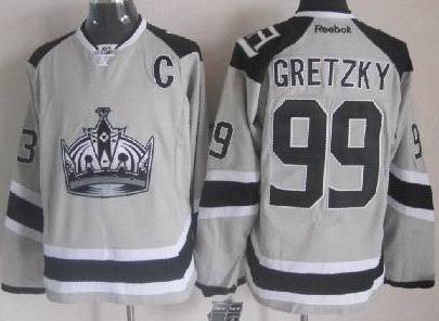 Cheap Los Angeles Kings #99 Wayne Gretzky Grey NHL Jerseys 2014 New Style For Sale
