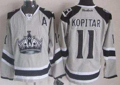 Cheap Los Angeles Kings 11 Anze Kopitar Grey NHL Jerseys 2014 New Style For Sale