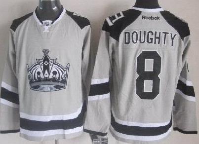 Cheap Los Angeles Kings #8 Drew Doughty Grey NHL Jerseys 2014 New Style For Sale