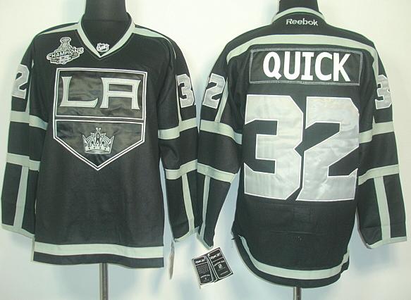 Cheap Los Angeles Kings #32 Jonathan Quick Black Ice NHL Jerseys For Sale