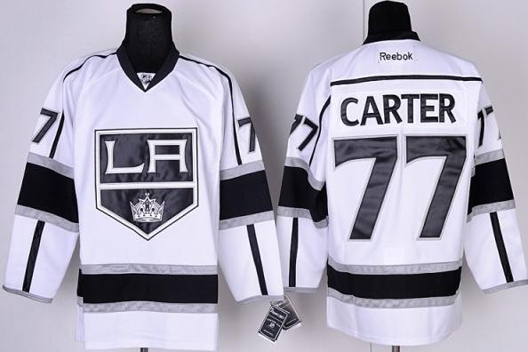Los Angeles Kings 77# Jeff Carter White NHL Jerseys LA Style