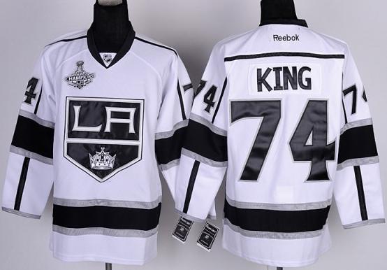 Los Angeles Kings #74 Dwight King White 2012 Stanley Cup Finals Champions NHL Jerseys LA Style