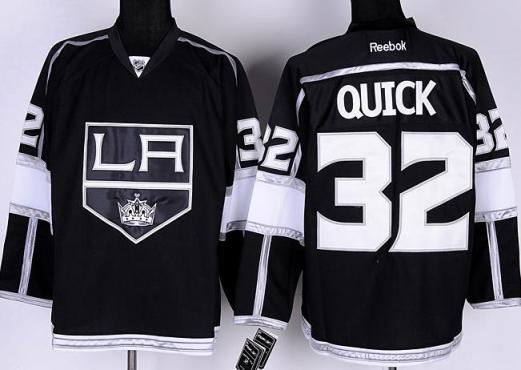 Los Angeles Kings 32# Jonathan Quick Black NHL Jerseys LA Style
